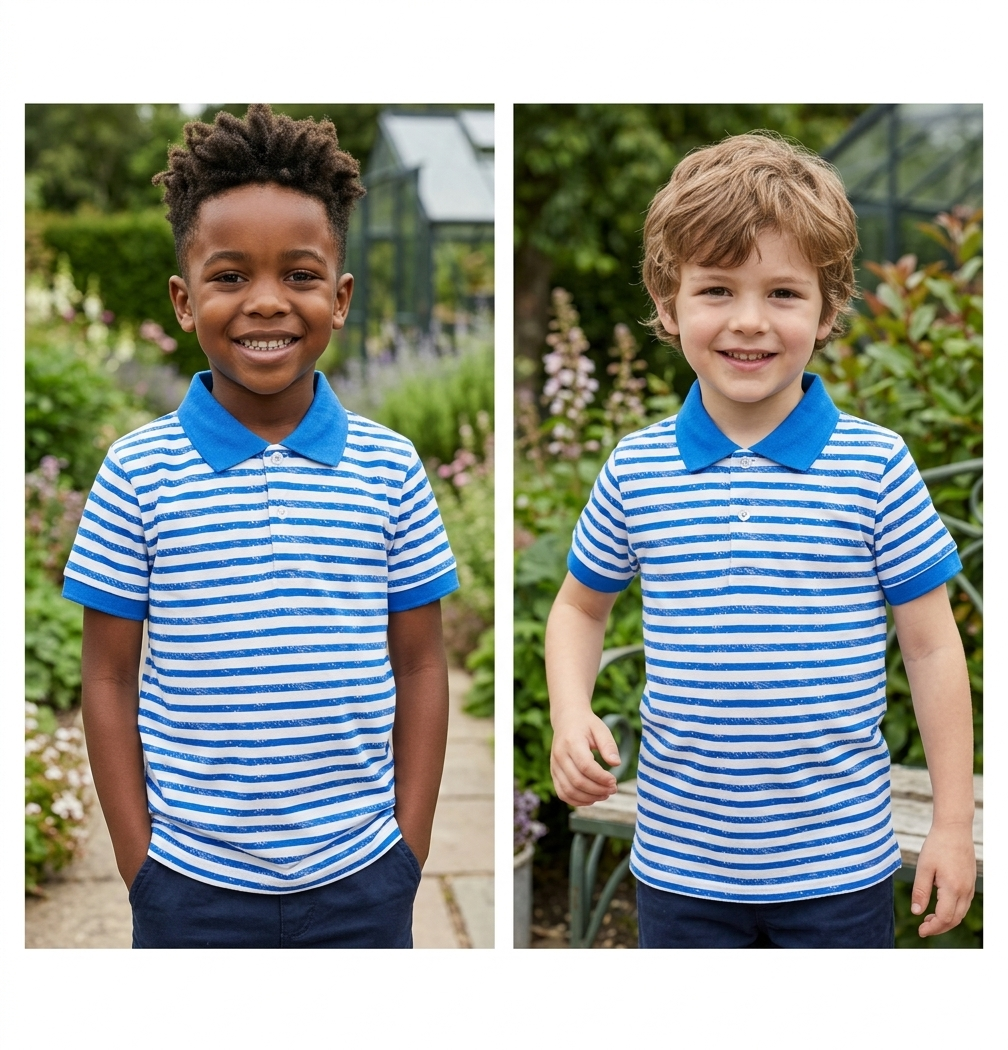 Tazqia Kids Premium Polo Shirt 100 Percent Cotton AOP Code TGSK-POLO-0001