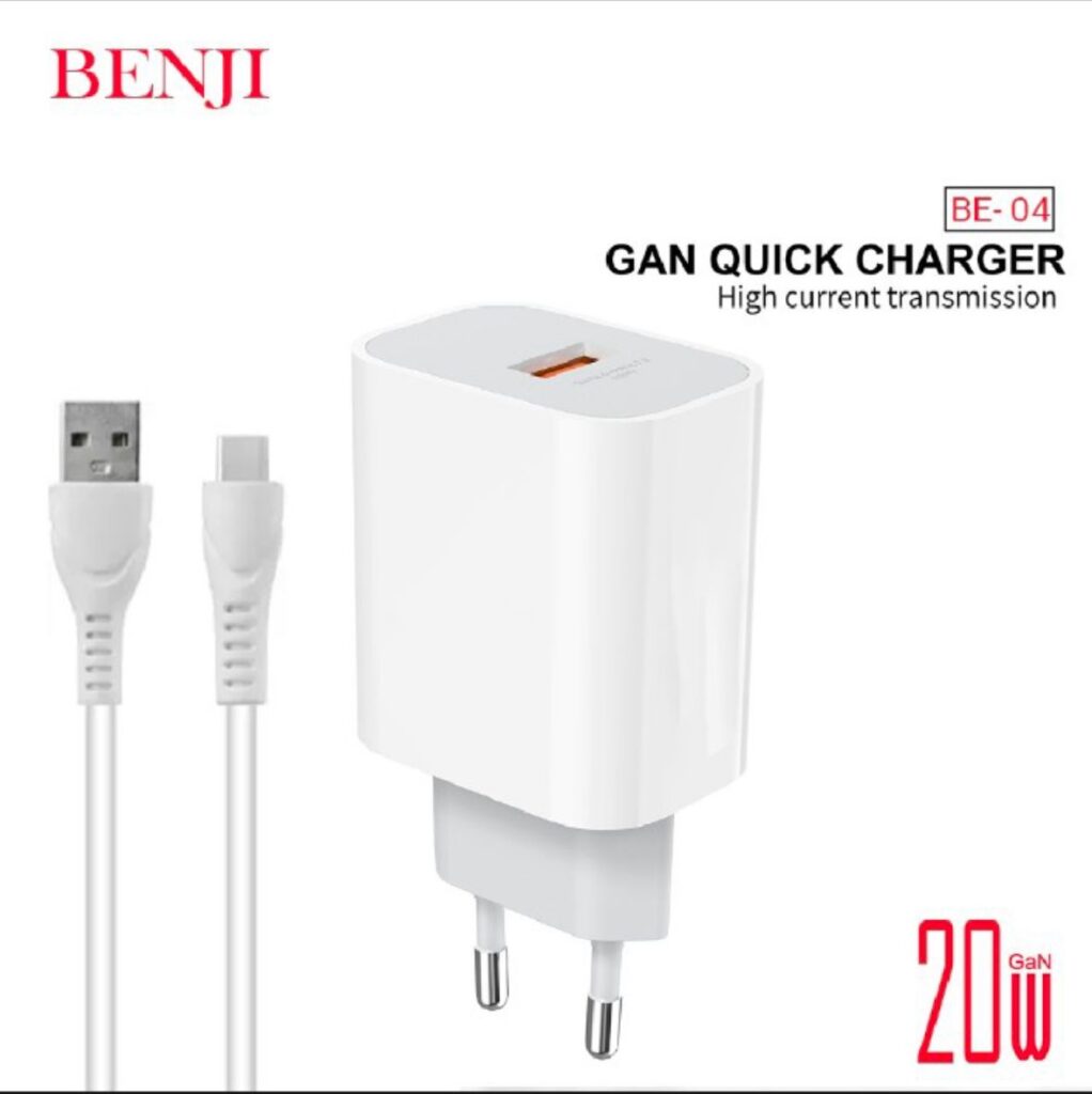 Fast Charging Block 3.0 fast charging technology Product material PC Input 100V-240V 5060HZ USB Port 1, Type C Port 2 , Cable Type C, 65W BE07