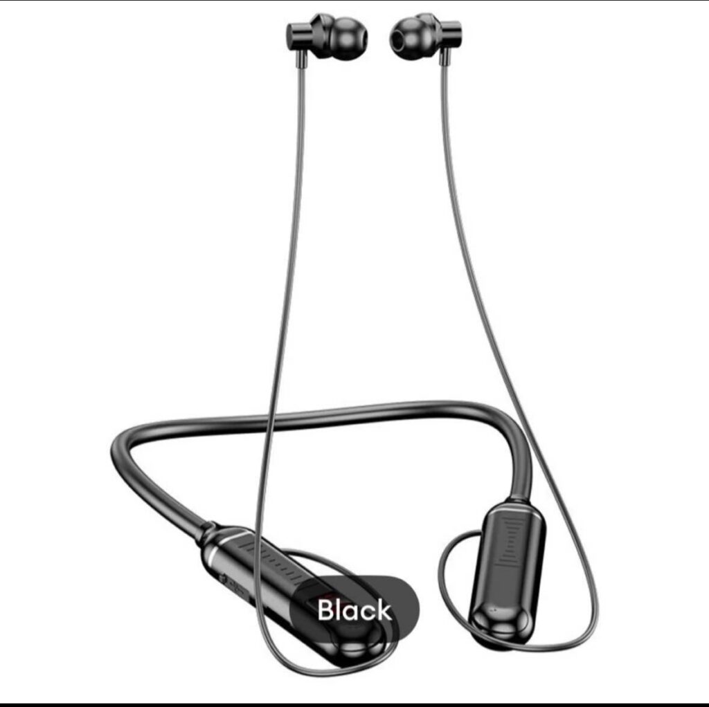 Neckband, Bluetooth Headphones with Digital Display in Ear, Wireless Earphones with Microphone Game Mode USB-C Fast Charging, for Workout Running Sport Work , with SD card port, CNB 06