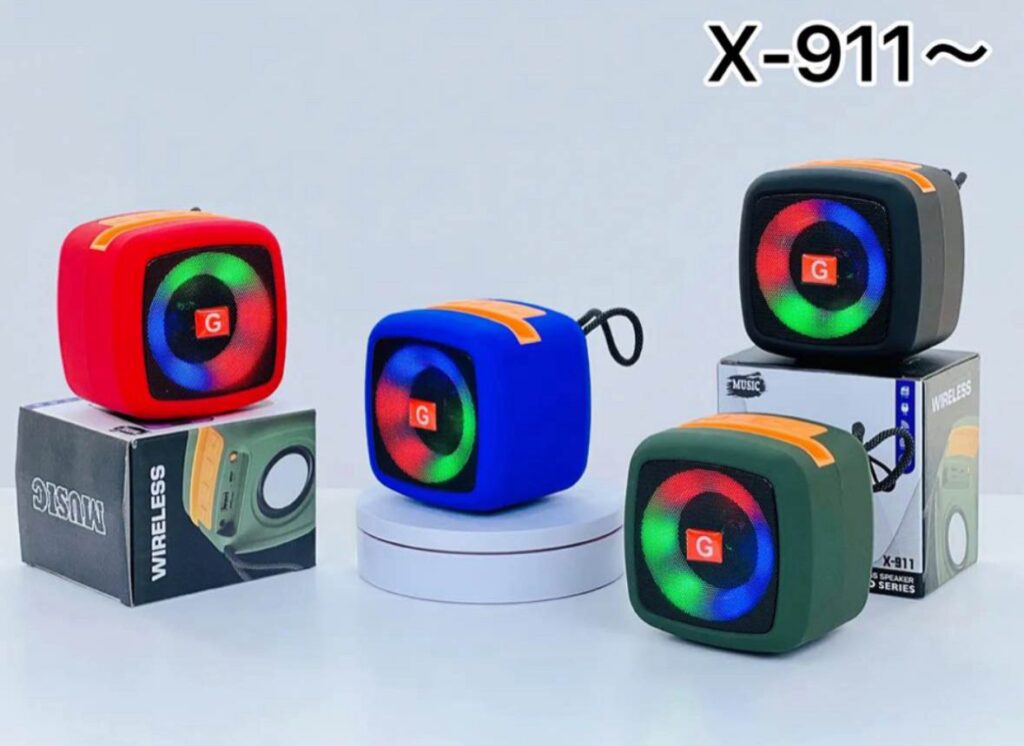 X-911 portable speakers RGB bluetooth speaker subwoofers with Mobile phone holder