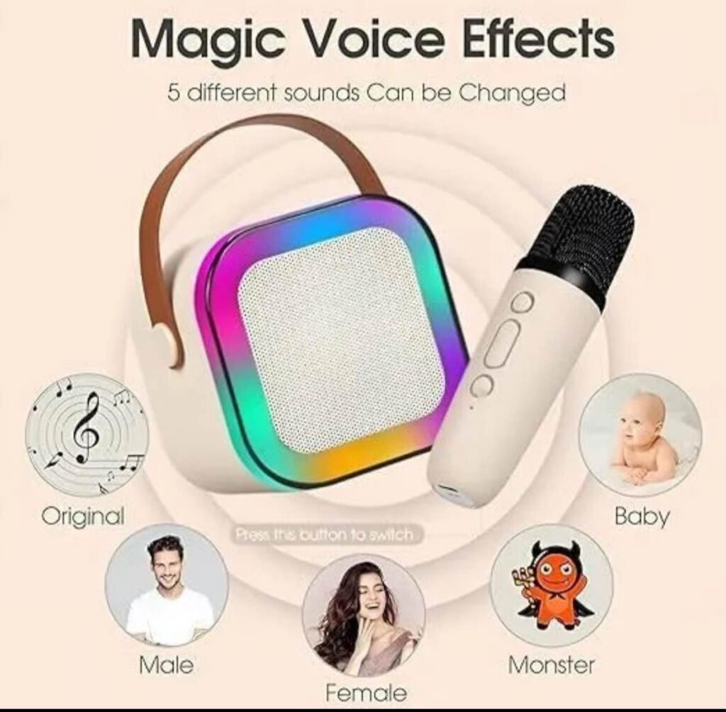 K12 Bluetooth Speaker with Mini Wireless Karaoke